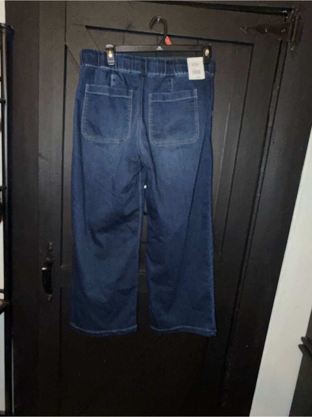 Gloria Vanderbilt Mid-Blue Wide-Leg Drawstring Jeans - Picture 4 of 8
